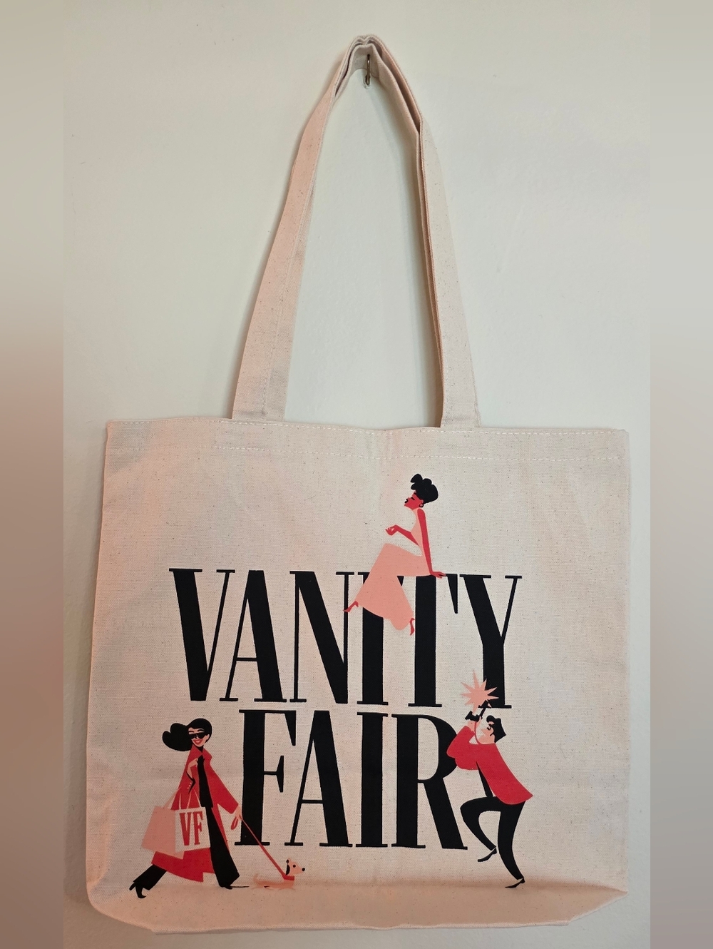 Vanity Fair Canvas Tote in Black, Red, Pink NWOT (Never Used)‎